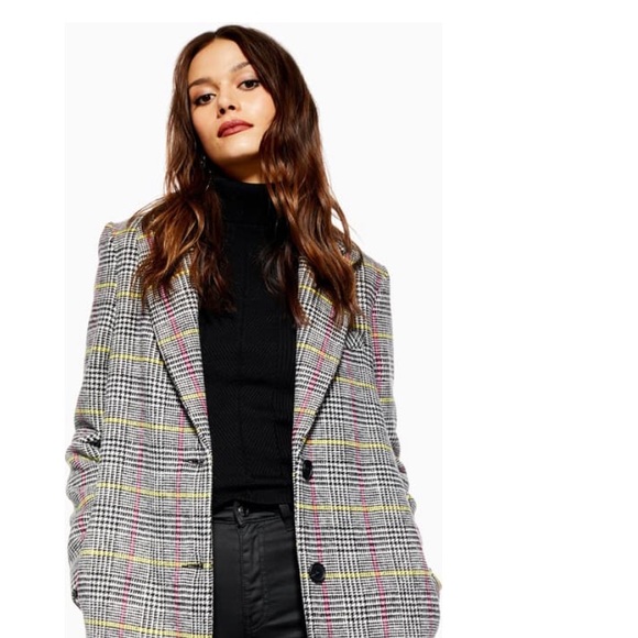 topshop piper check jacket